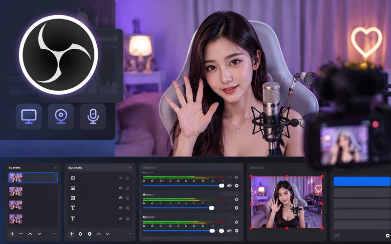 OBS Studio 软件界面预览